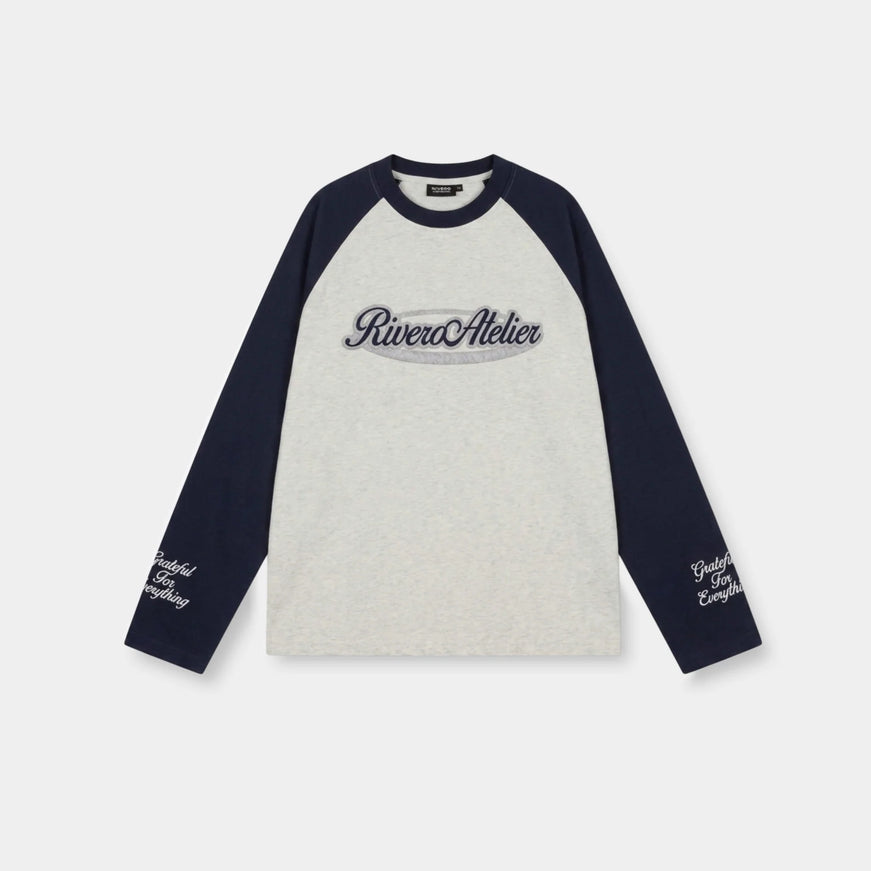 Rivero Rivero Longsleeve Raglan College SS26 Navy/Grey