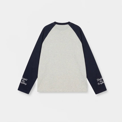 Rivero Rivero Longsleeve Raglan College SS26 Navy/Grey