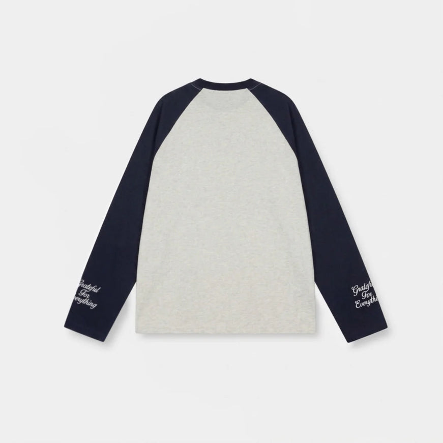 Rivero Rivero Longsleeve Raglan College SS26 Navy/Grey