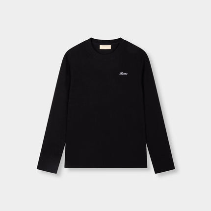 Rivero Rivero Longsleeve Signature Slim Fit Ribbed FW26 Black