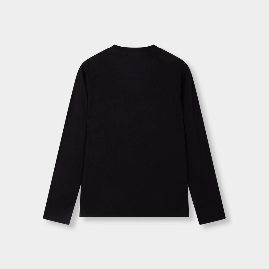 Rivero Rivero Longsleeve Signature Slim Fit Ribbed FW26 Black