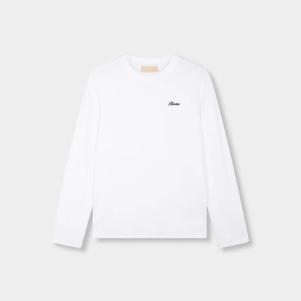 Rivero Rivero Longsleeve Signature Slim Fit Ribbed FW26 White
