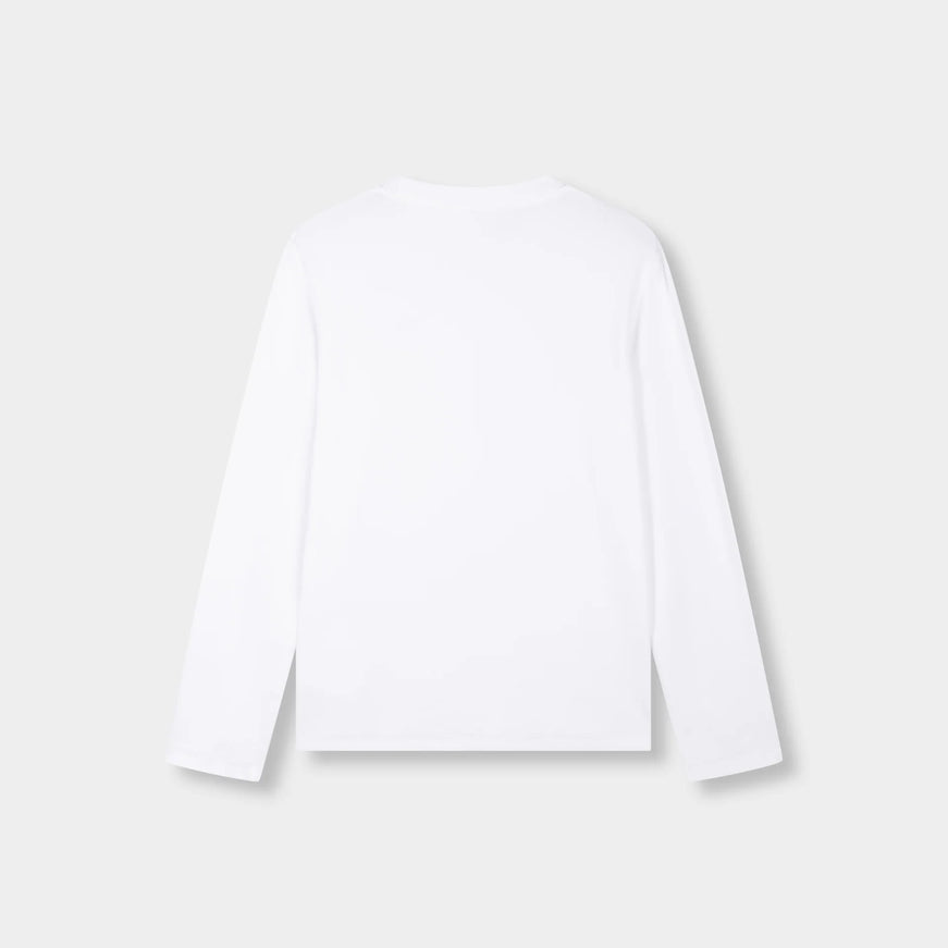 Rivero Rivero Longsleeve Signature Slim Fit Ribbed FW26 White