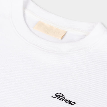 Rivero Rivero Longsleeve Signature Slim Fit Ribbed FW26 White