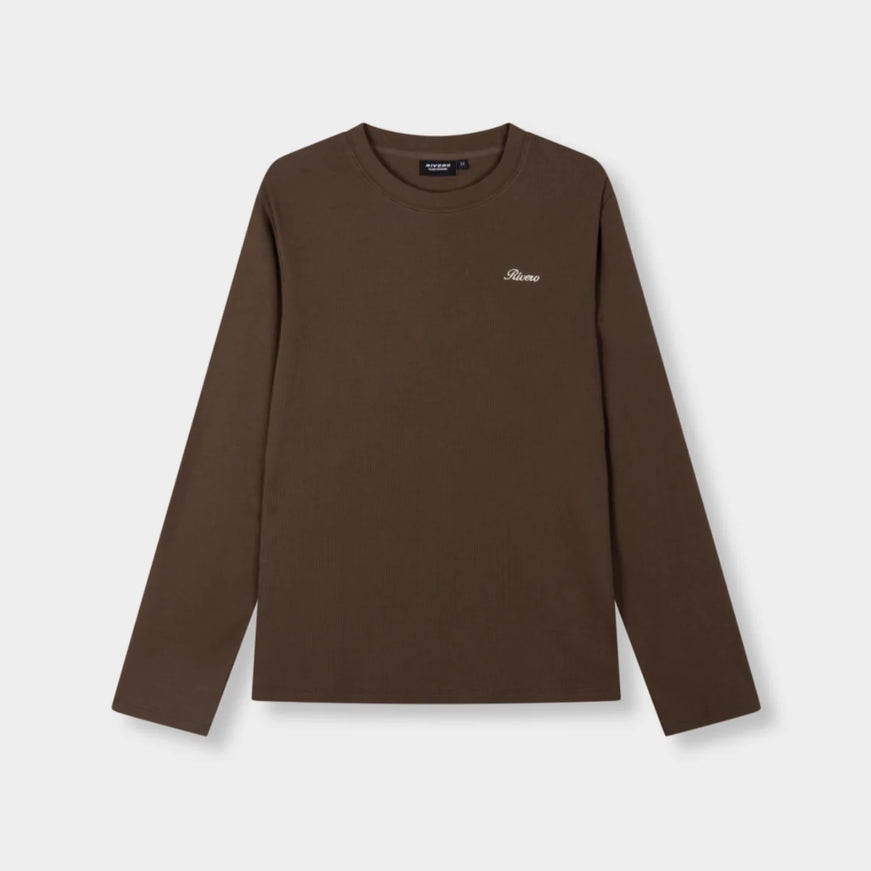 Rivero Rivero Longsleeve Slim Fit Signature Ribbed FW26 Brown