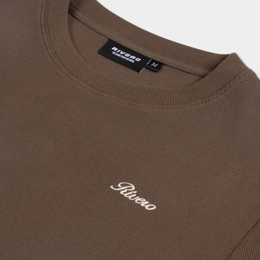 Rivero Rivero Longsleeve Slim Fit Signature Ribbed FW26 Brown