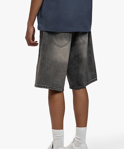 Rivero Rivero Shorts Script Denim Embossed SS25 Black