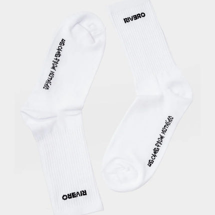 Rivero Rivero Socks Script Logo SS24 White