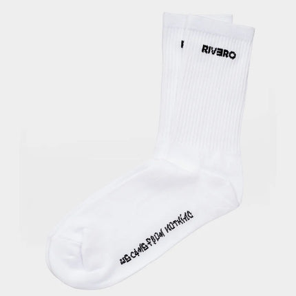 Rivero Rivero Socks Script Logo SS24 White
