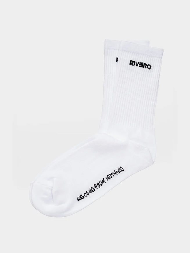Rivero Rivero Socks Script Logo SS24 White
