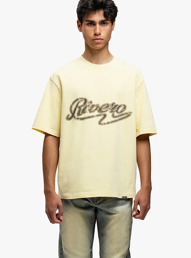 Rivero Rivero T-Shirt Script  SS25 Soleil