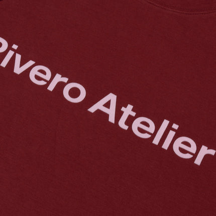 Rivero Rivero T-Shirt Studio Logo SS26 Maroon