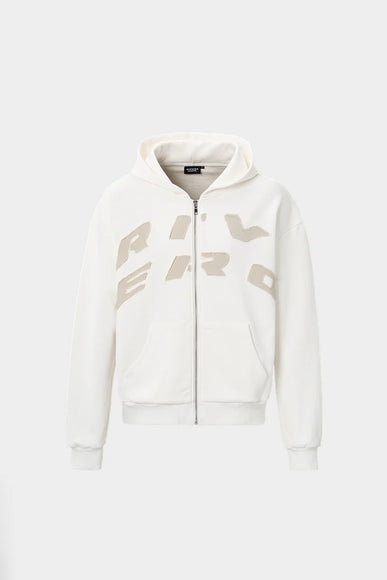 Rivero Rivero Vest Script Zip Hoodie SS24 White