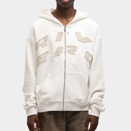 Rivero Rivero Vest Script Zip Hoodie SS24 White