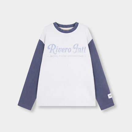 Rivero Rivero Waffle Longsleeve INTL. Contrast FW26 White/Navy