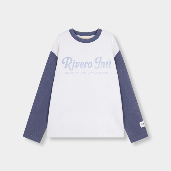 Rivero Rivero Waffle Longsleeve INTL. Contrast FW26 White/Navy