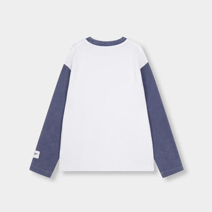 Rivero Rivero Waffle Longsleeve INTL. Contrast FW26 White/Navy