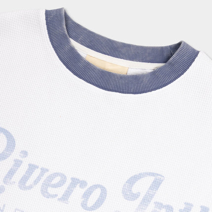 Rivero Rivero Waffle Longsleeve INTL. Contrast FW26 White/Navy