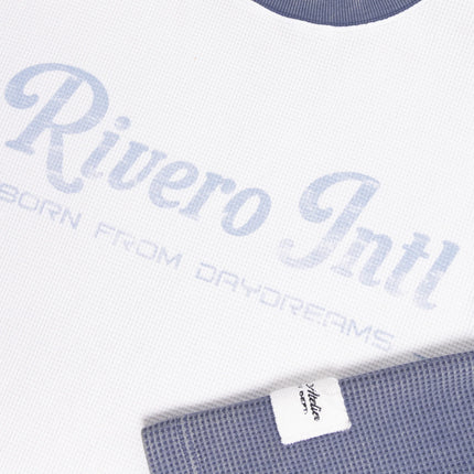 Rivero Rivero Waffle Longsleeve INTL. Contrast FW26 White/Navy