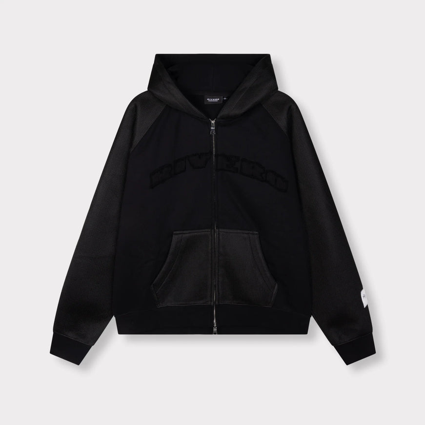 Rivero Rivero Zip Hoodie Contrast Foam Panel FW26 Black