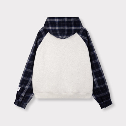 Rivero Rivero Zip Hoodie Contrast Plaid FW26 Grey/Black