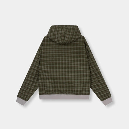 Rivero Rivero Zip Hoodie Reverse Plaid SS26 Grey