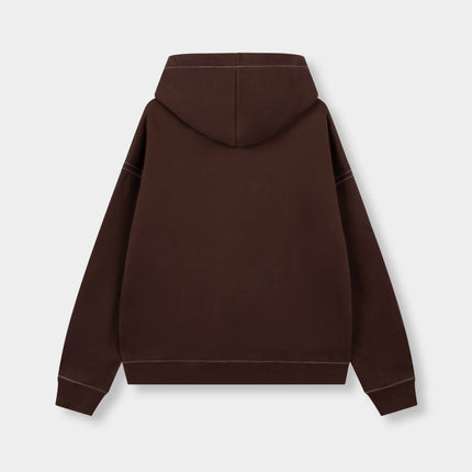 Rivero Rivero Zip Hoodie Seams FW25 Brown
