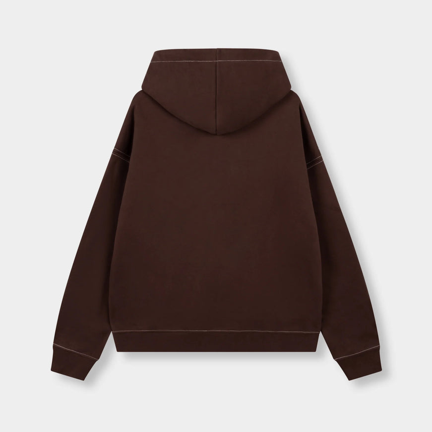 Rivero Rivero Zip Hoodie Seams FW25 Brown