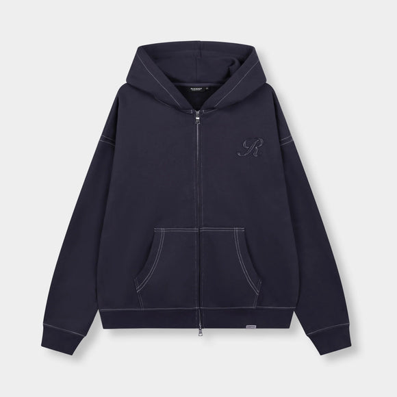 Rivero Rivero Zip Hoodie Seams FW25 Navy