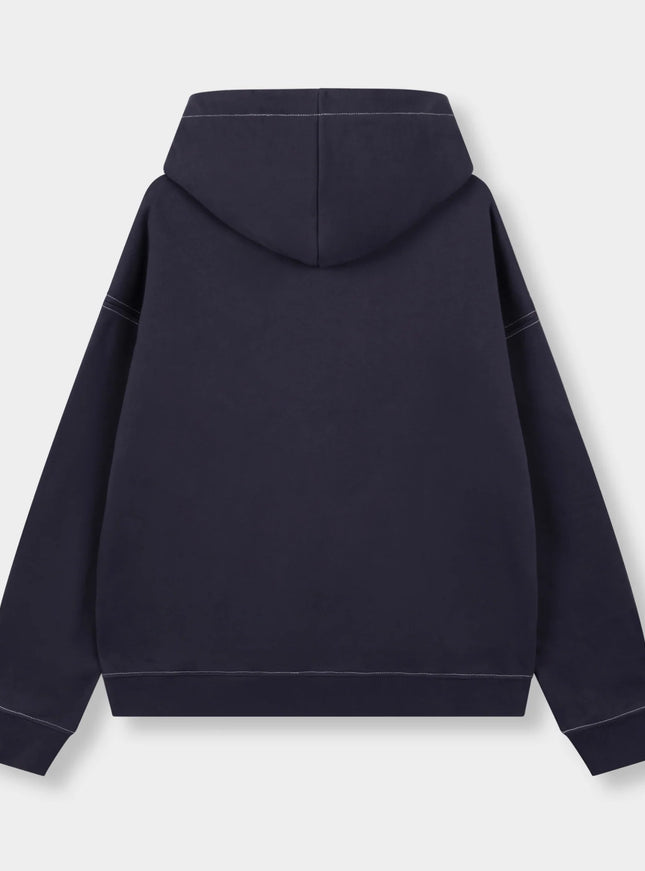 Rivero Rivero Zip Hoodie Seams FW25 Navy