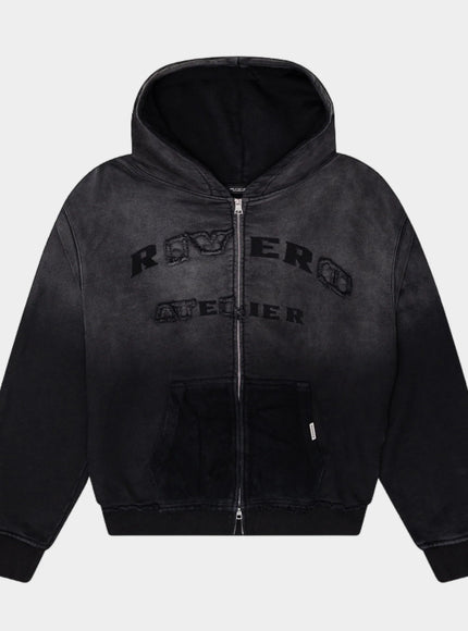 Rivero Rivero Zip Hoodie Statement FW25 Black Shadow