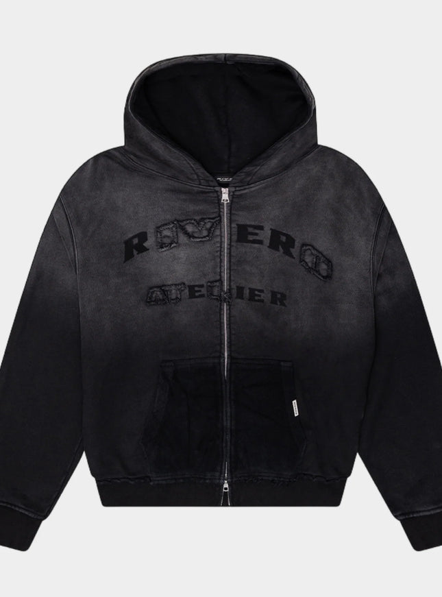 Rivero Rivero Zip Hoodie Statement FW25 Black Shadow