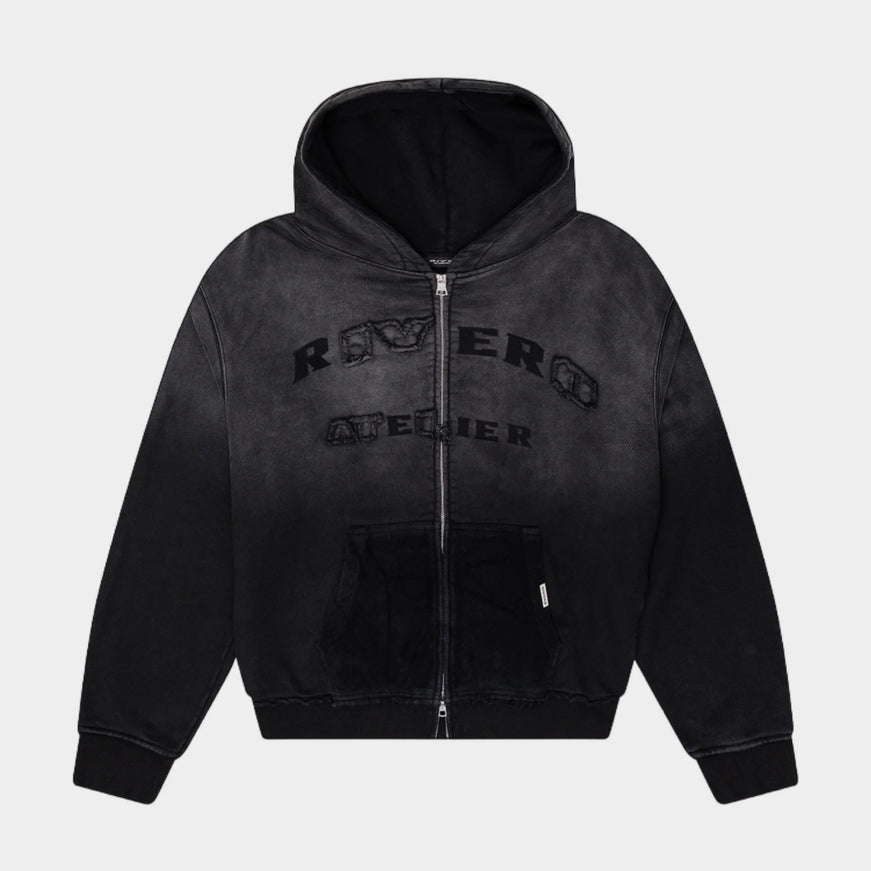 Rivero Rivero Zip Hoodie Statement FW25 Black Shadow