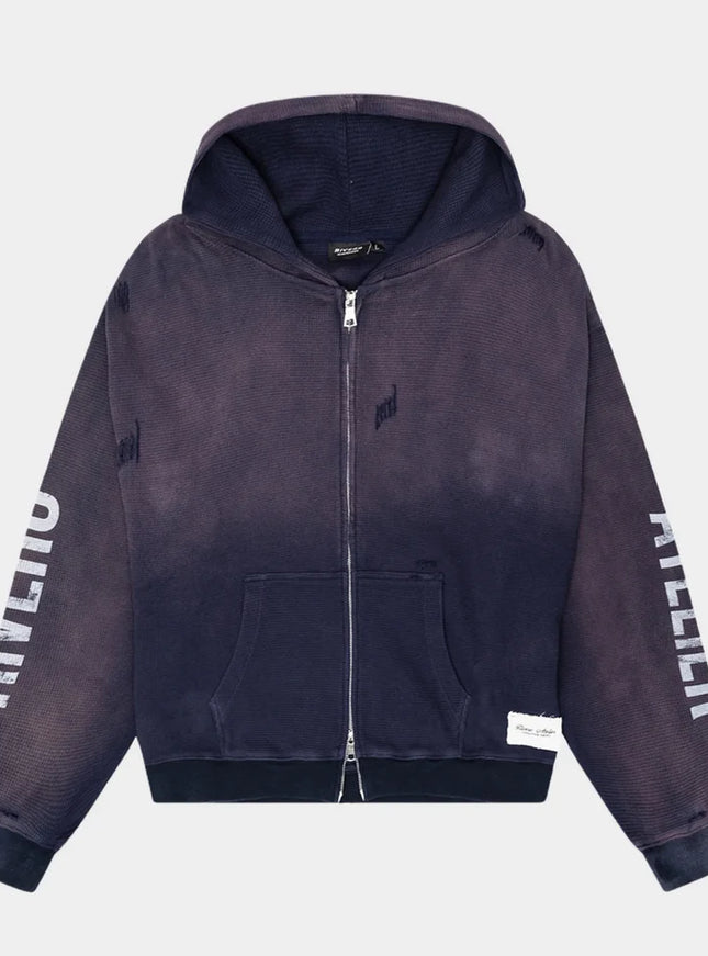Rivero Rivero Zip Hoodie Waffle INTL. FW25 Navy