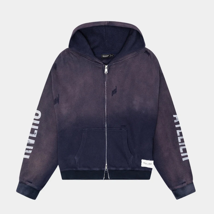 Rivero Rivero Zip Hoodie Waffle INTL. FW25 Navy