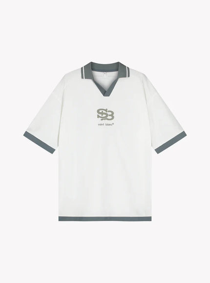 Saint Blanc Saint Blanc Jersey Interlock Logo FW25 White Alyssum