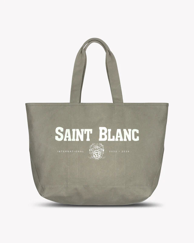 Saint Blanc Saint Blanc Tote Bag Multi Logo FW25 Taupe