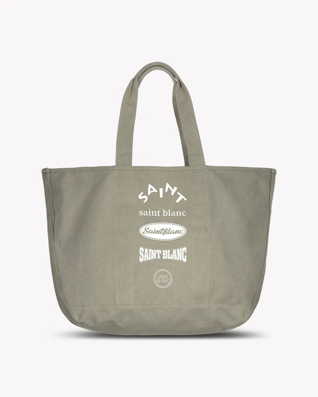 Saint Blanc Saint Blanc Tote Bag Multi Logo FW25 Taupe