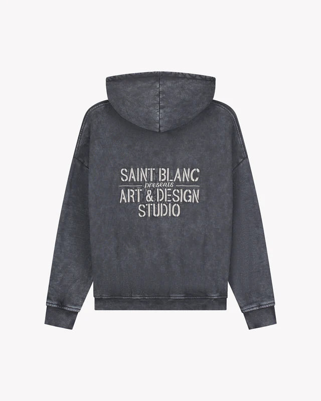 Saint Blanc Saint Blanc Zip Hoodie Studio FW25 Blue Graphite