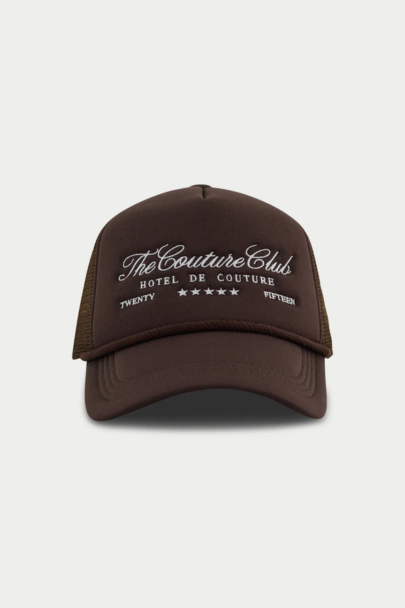 The Couture Club The Couture Club Cap Hotel De Couture SS26 Brown