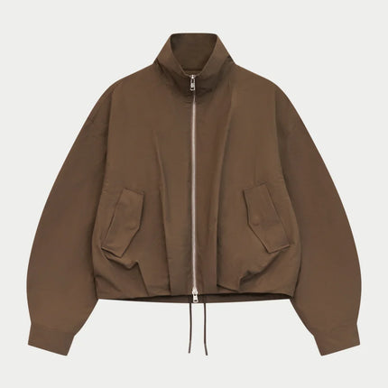 The Couture Club The Couture Club Jacket Technical Funnel Neck FW26 Brown