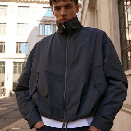 The Couture Club The Couture Club Jacket Technical Funnel Neck FW26 Charcoal