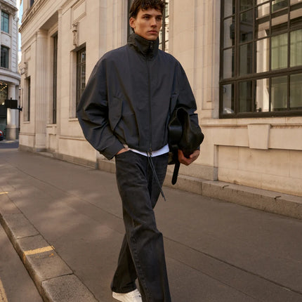 The Couture Club The Couture Club Jacket Technical Funnel Neck FW26 Charcoal