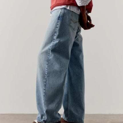 The Couture Club The Couture Club Jeans Skater FW26 Mid Stone Wash