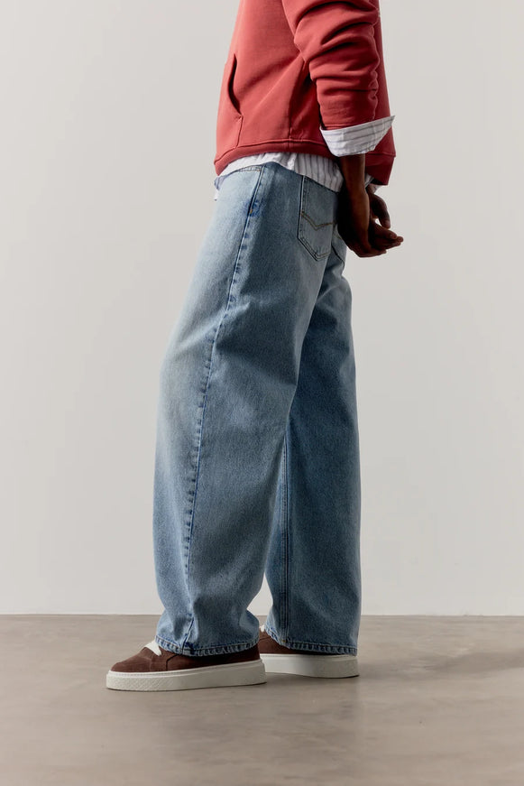 The Couture Club The Couture Club Jeans Skater FW26 Mid Stone Wash