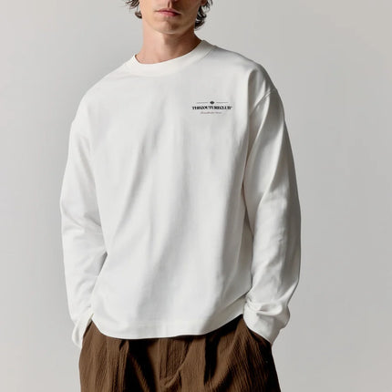 The Couture Club The Couture Club Longsleeve Copyright FW26 Off White/Brown