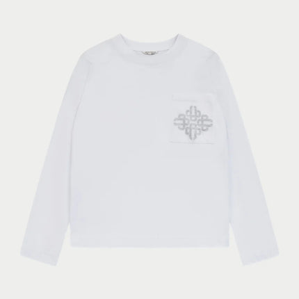 The Couture Club The Couture Club Longsleeve Lightweight Emblem FW26 White