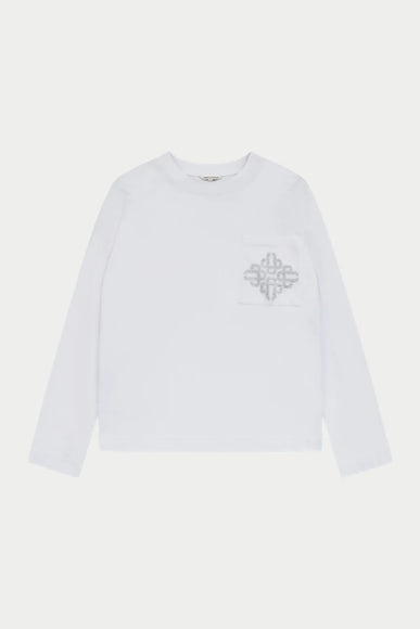 The Couture Club The Couture Club Longsleeve Lightweight Emblem FW26 White