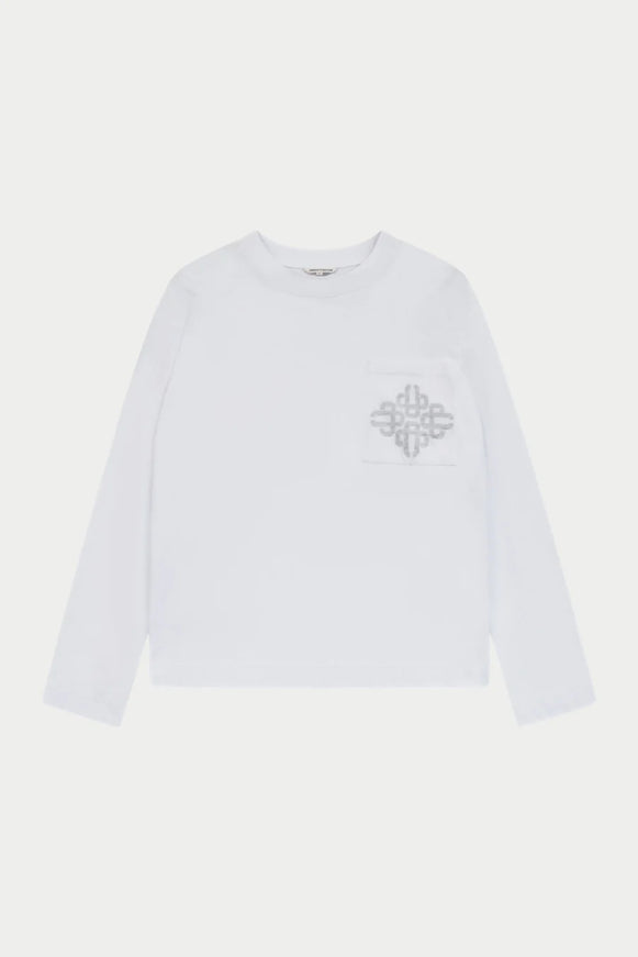 The Couture Club The Couture Club Longsleeve Lightweight Emblem FW26 White