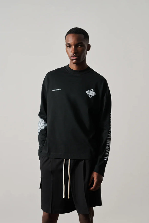 The Couture Club The Couture Club Longsleeve Motion Blurred FW26 Black